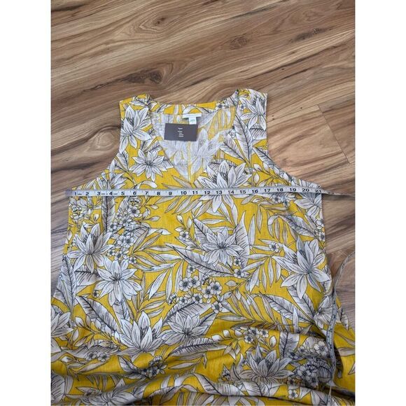 J. Jill  NWT Linen A-Line Midi Dress Daisy Vibrant Tropical  Sz L - Picture 9 of 9